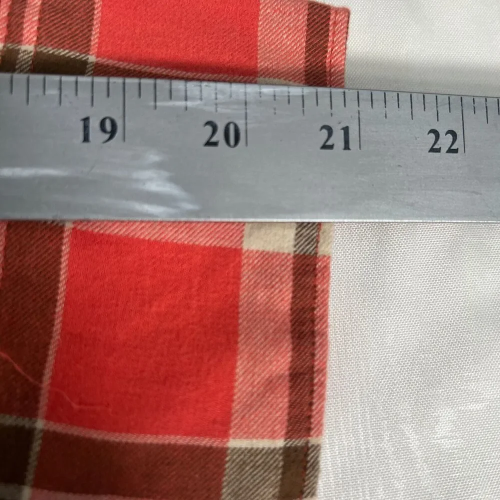 Levi's Western‎ Pearl Snap Rodeo Red Tag Shirt Plaid Red L